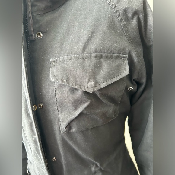 Aritzia Community “Paradigm” Down Filled Black Hemp Jacket/Parka - size XS - Picture 11 of 13